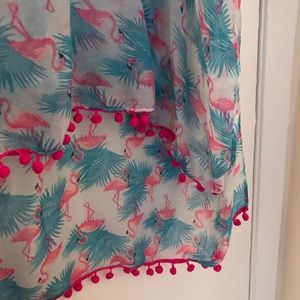 One size pink flamingo coverup